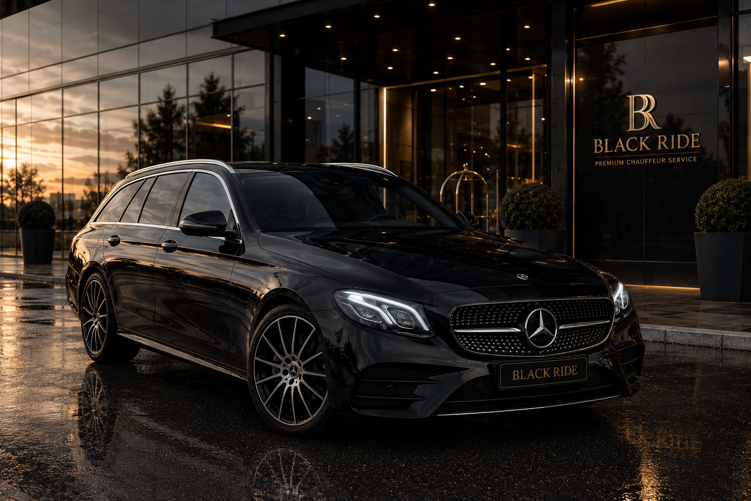 Mercedes-Benz E-Klasse T-Modell Black Ride Chauffeur Service